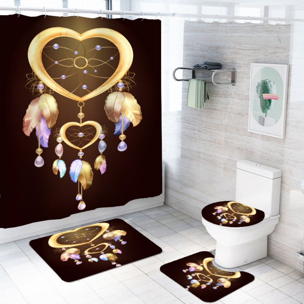 Bad Rug Design 4 Pcs Dream Catcher Badkamer Set Met Bad Rug Wc-de... β Grandado