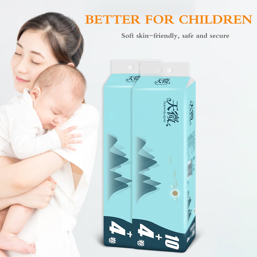 14 Rolls Clean Toilet Paper Household Paper Towel Roll Toilet Paper Towels for Public Use Tissue Paper Fast