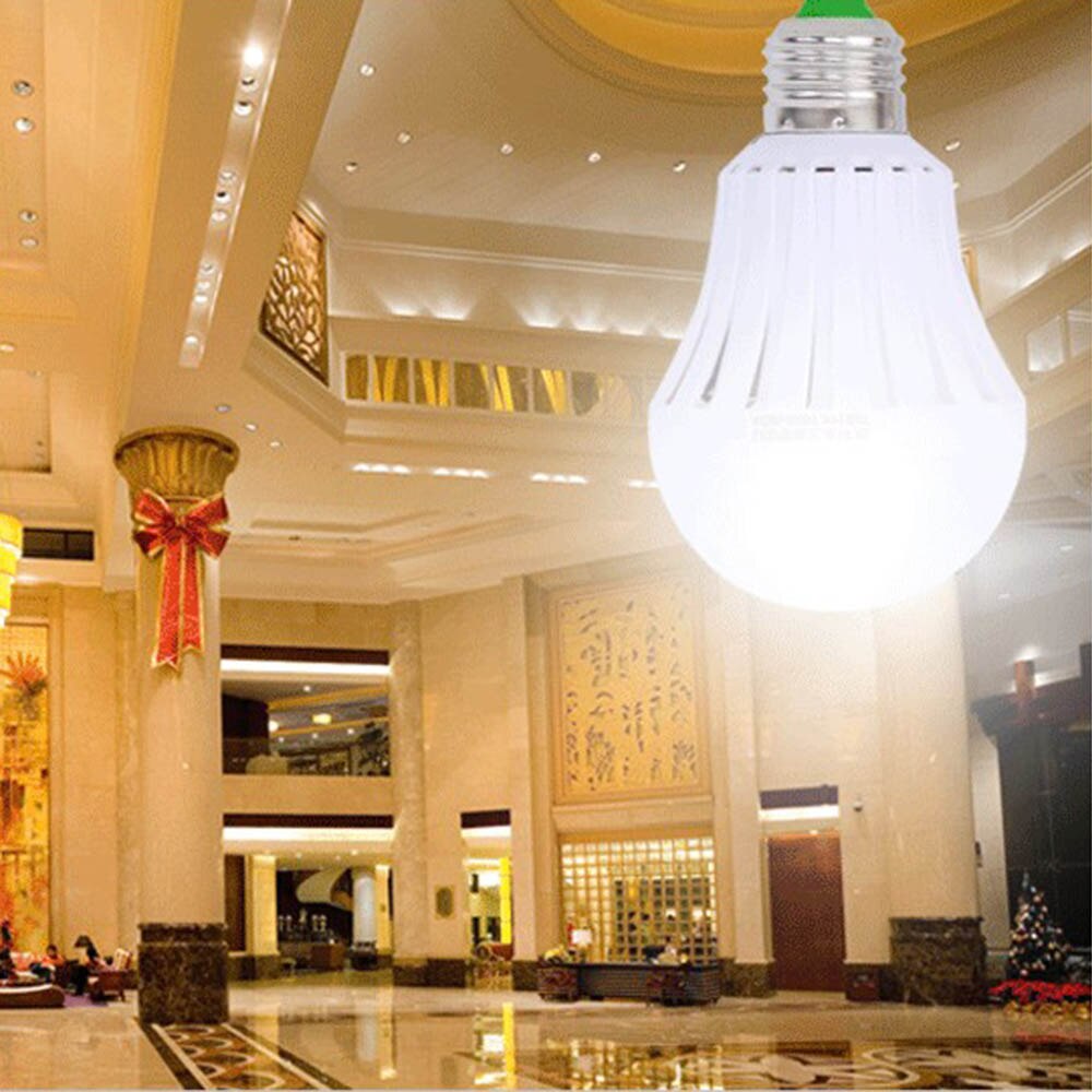 Bombilla LED inteligente E27, luz de emergencia de 5w, 7W, 9W, 85-265v, batería recargable, lámpara de iluminación para exteriores