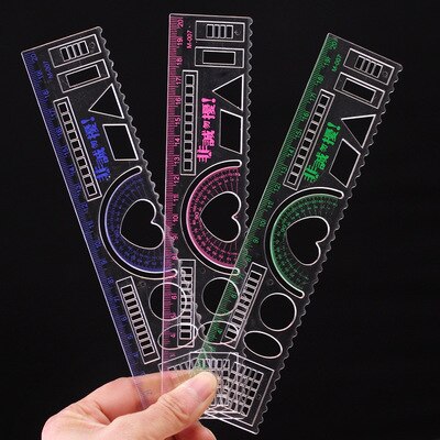 1pc Simple STYLE bonbon couleur plastique règle transparente règle pour enfants règle fournitures scolaires kawaii dessin fournitures