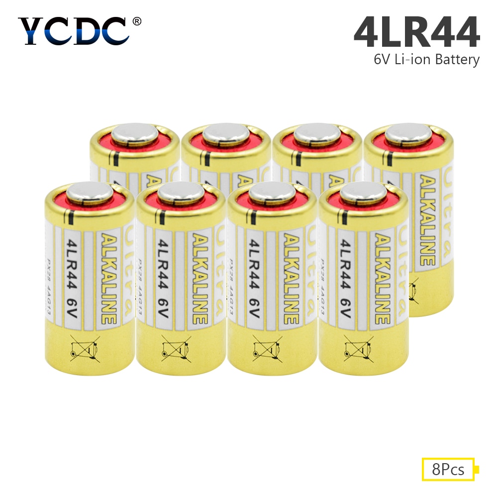 8pcs/pack 4LR44 6V Dry Alkaline Battery For Car Key Fob Dog Collar Digital Scales 476A 4G13 GP476 K28 V28 PX28AB L1325 1406LC
