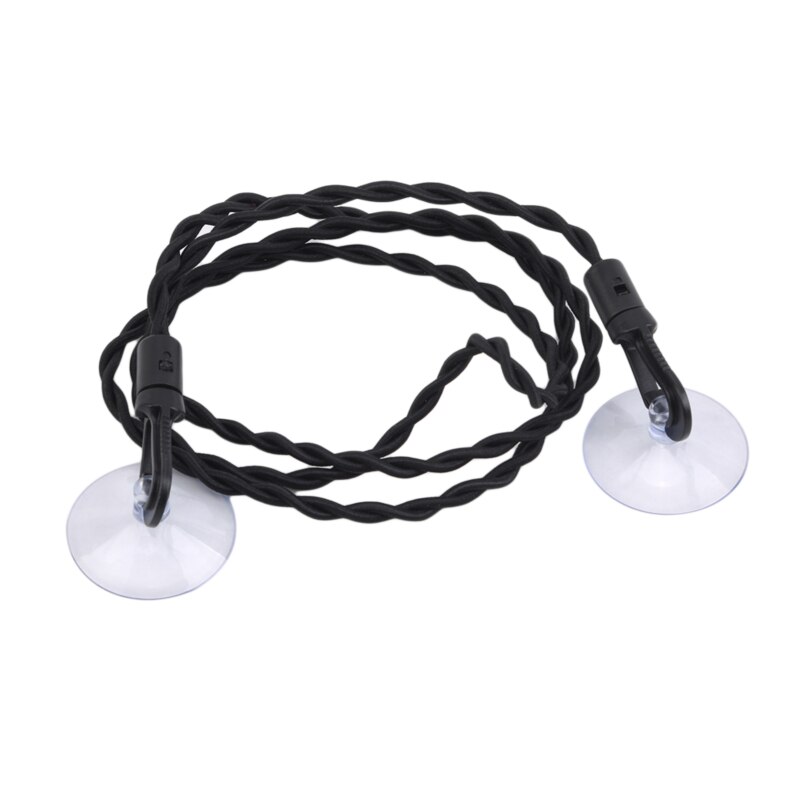 Suction Cup Clothesline Black Clothes Drying Lanyard Balcony Outdoor Camping Non-Slip Windproof Elastic Clothesline: Default Title