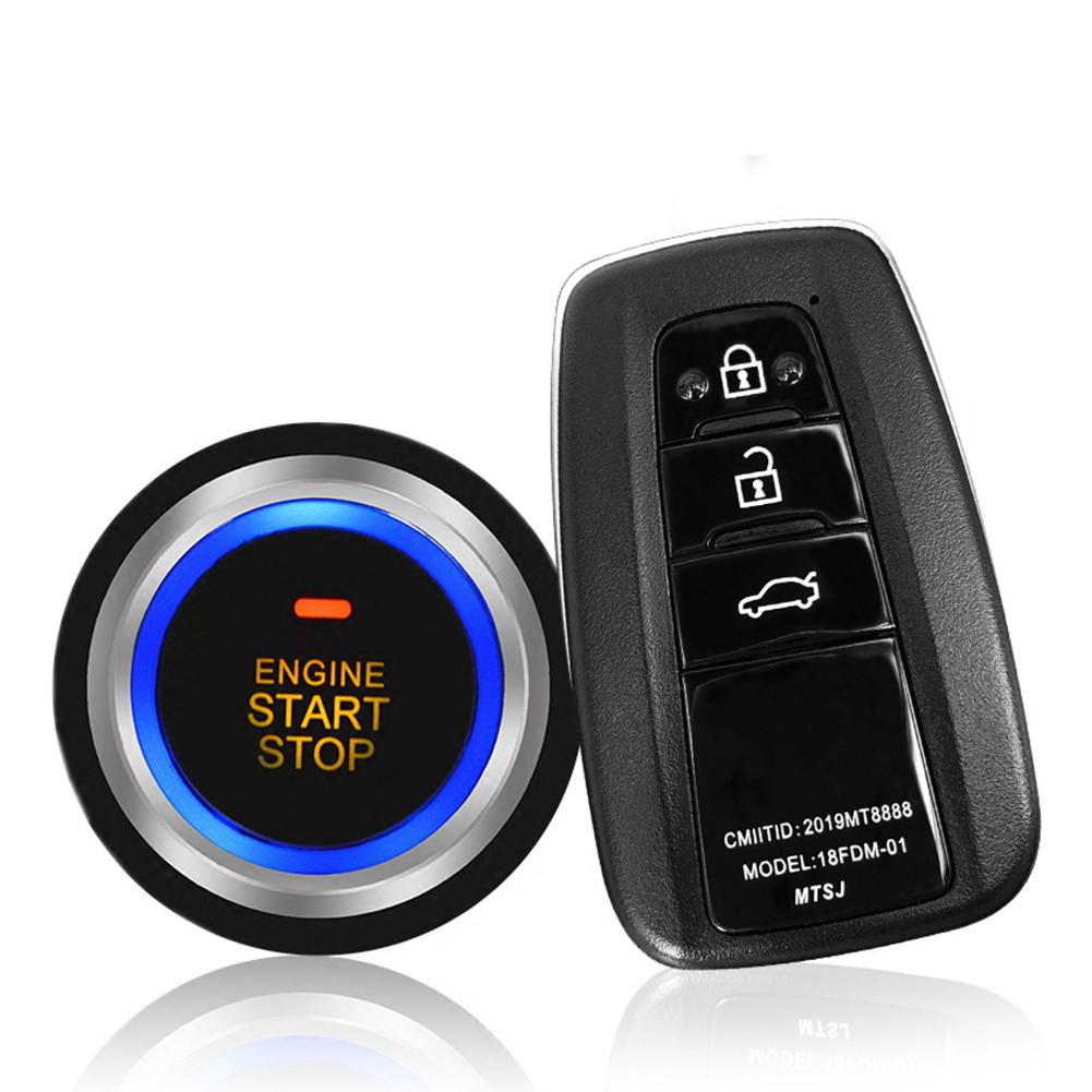 Anti-Diefstal Keyless Start Systeem Afstandsbediening Alarmsysteem Auto Suv Start Knop Alarm Keyless Entry Starter Auto Accessoires 12V