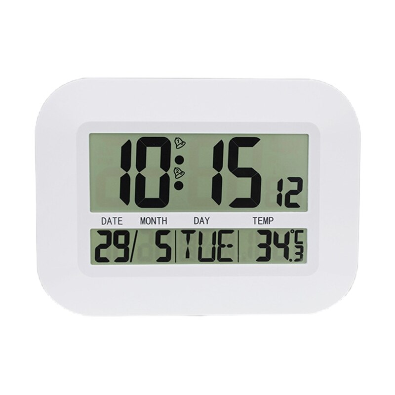 Home Electronic Perpetual Calendar Alarm Clock Temperature Large Screen Digital Display Multifunction Table Clock Wake Up Timing