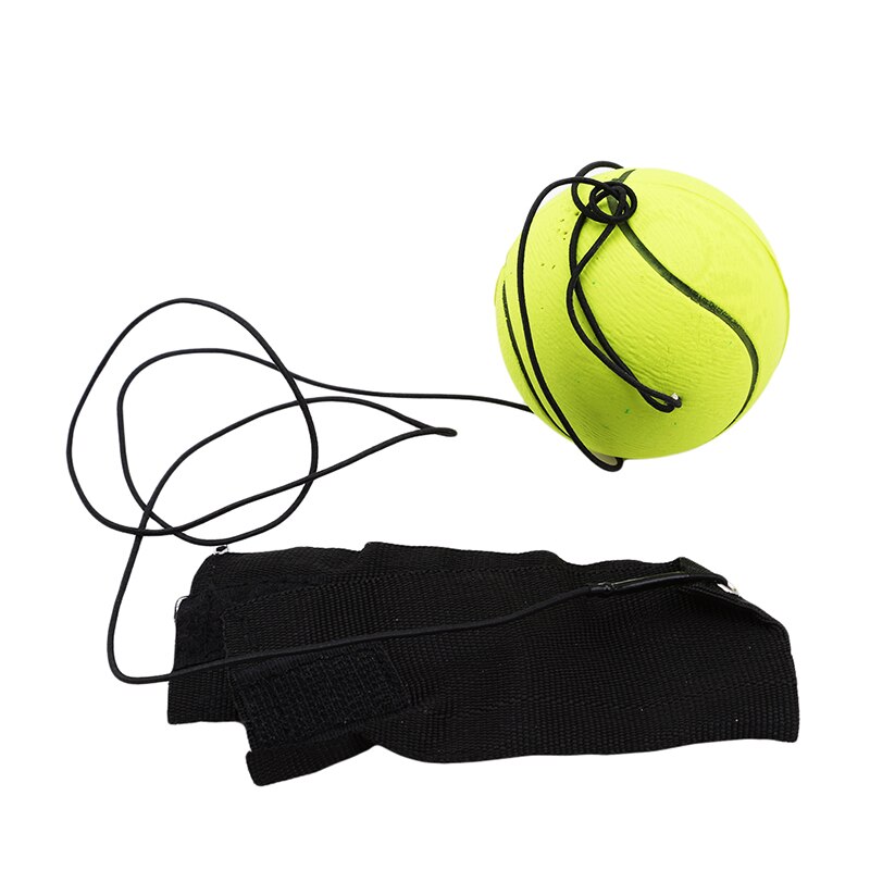 Balle élastique en caoutchouc avec bande de doigts rebondissante, exercice du poignet, balles à rebond, jouets éducatifs pour enfants: yellow tennis