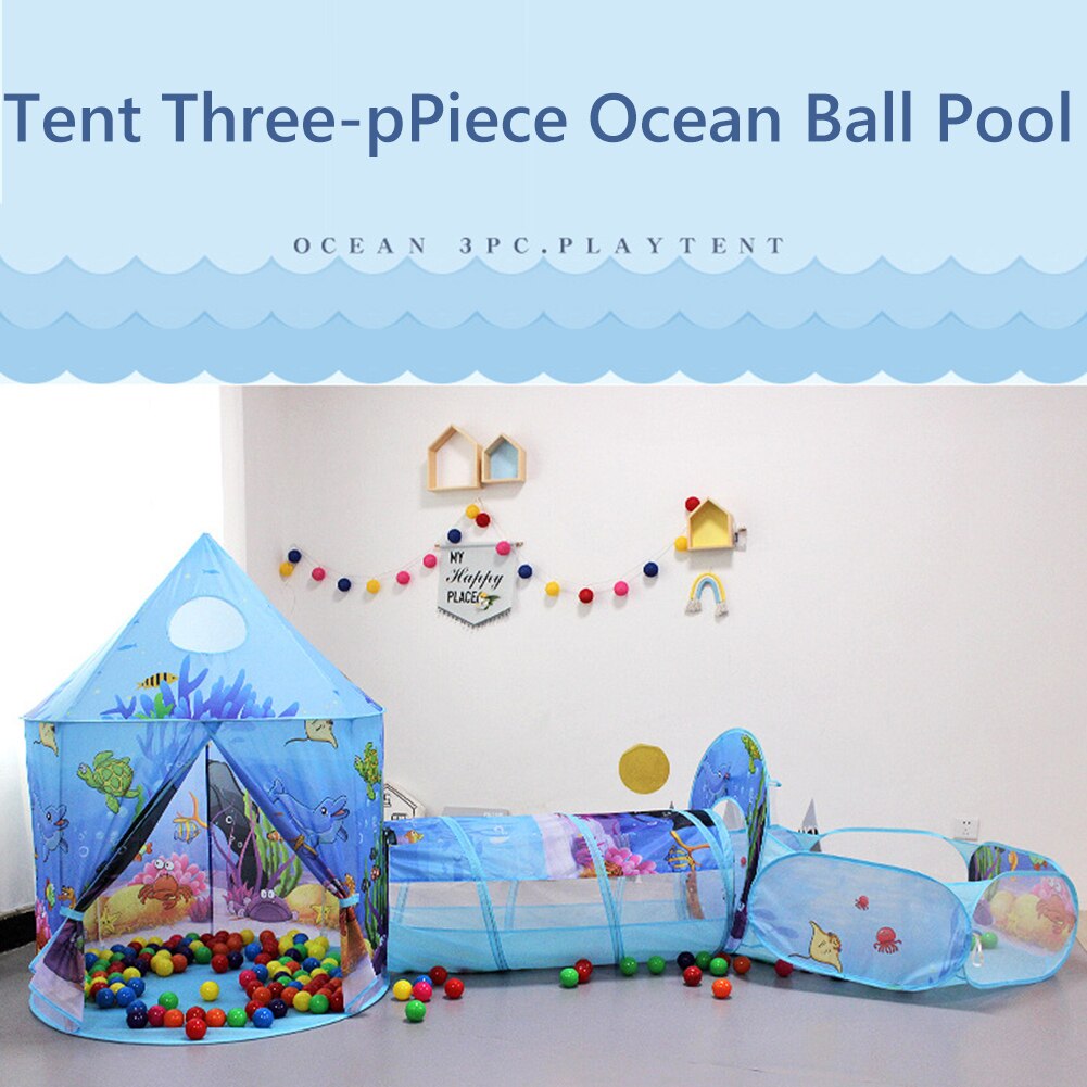 3 In 1 Kinderen Speelhuis Vouwen Oceaan Bal Pit Pool Game Tent Tunnel Kinderen Speelgoed