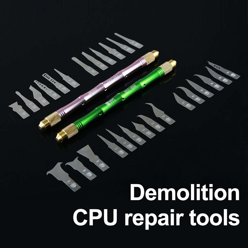 27 in 1 BGA Onderhoud Mes Set Voor iPhone CPU NAND CHIP IC Verwijderen Lijm Demonteren Rework Dunne Blade Messen DIY Repair Tools