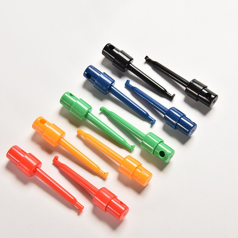 10pcs Mini Multimeter Lead Wire Kit Testing Hook Clip Grabber Test Probe SMT/SMD For Cell Phone Electronic Products