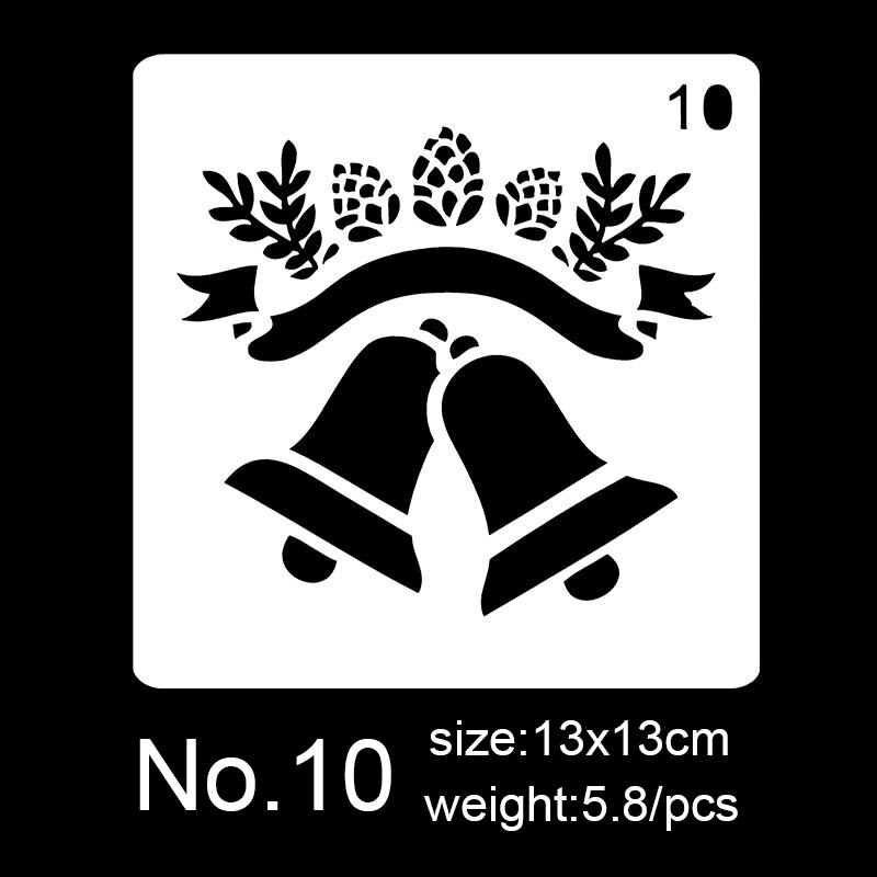 Merry Christma Drawing Template Theme Drawing Board Painted Christmas Tree Elk Children's Educational Tools 12 Kinds Style: NO.10