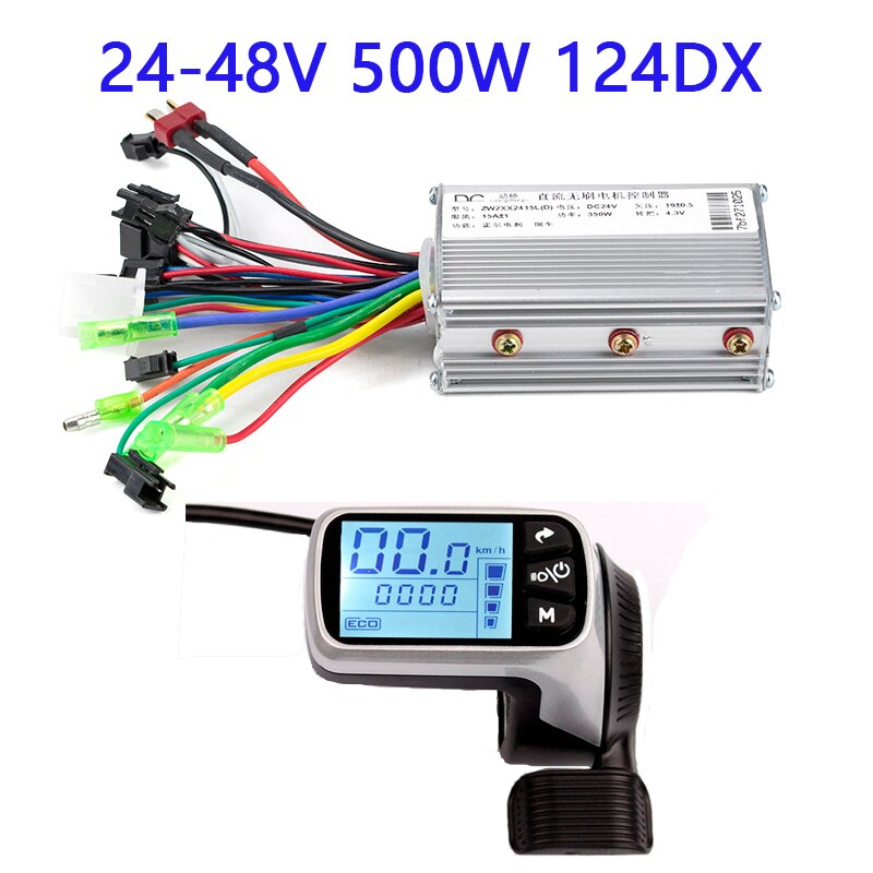 36/48V Ebike Controller With Lcd Display For Electric Scooter Controller Electric Bike Controller Kit Electric Bike Display S5: 24-48V 500W 124DX