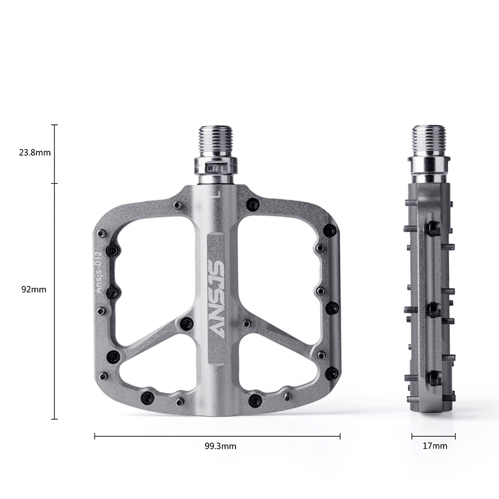 ANSJS Pédales SPD/plates 2 en 1 en aluminium CNC antidérapantes pour BMX, VTT, trekking, vélo de route, axe 9/16