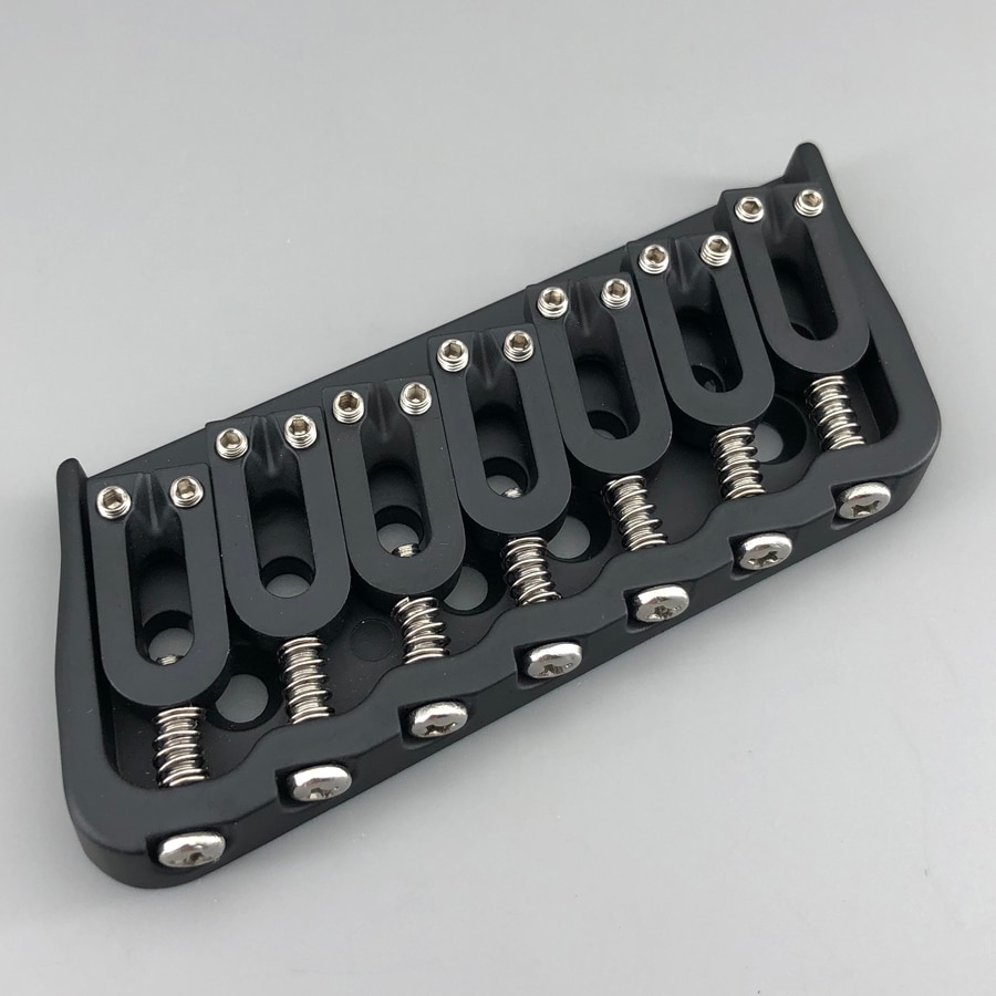 Hipshot Style 7 String Guitar Bridge Multi-Scale Fixed for Fanned Frets 18 degree angle headless guitar bridge