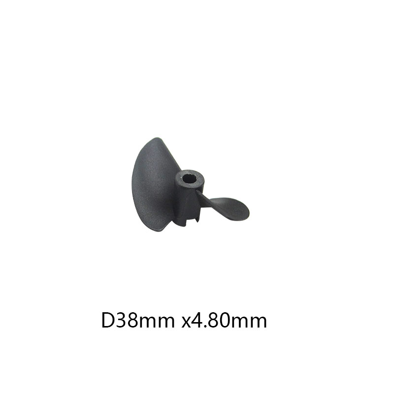 Hélice marina de dos aspas Rc, paleta de nailon P40 * D27 30 32 35 38 40 45 47mm, hélices de 3,17mm, 4mm de paso para piezas de barcos RC DIY: Negro