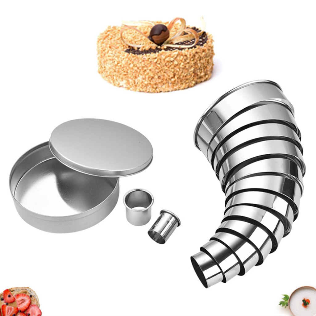 Stainless Round Cookie Biscuit Cutter Set 14Pcs Metal Ring Molds Heavy Duty