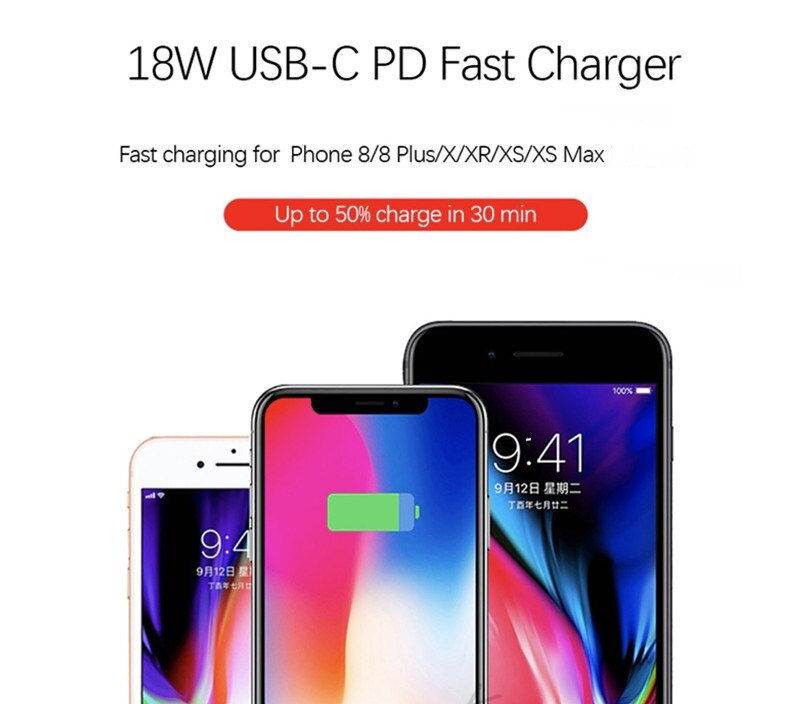 18W PD rodzaj USB C przejściówka robić ładowarki dla iP 11 zawodowiec XR X XS Max 8 plus szybkie ładowanie USB C robić ligh pd kabel robić z opakowanie detaliczne