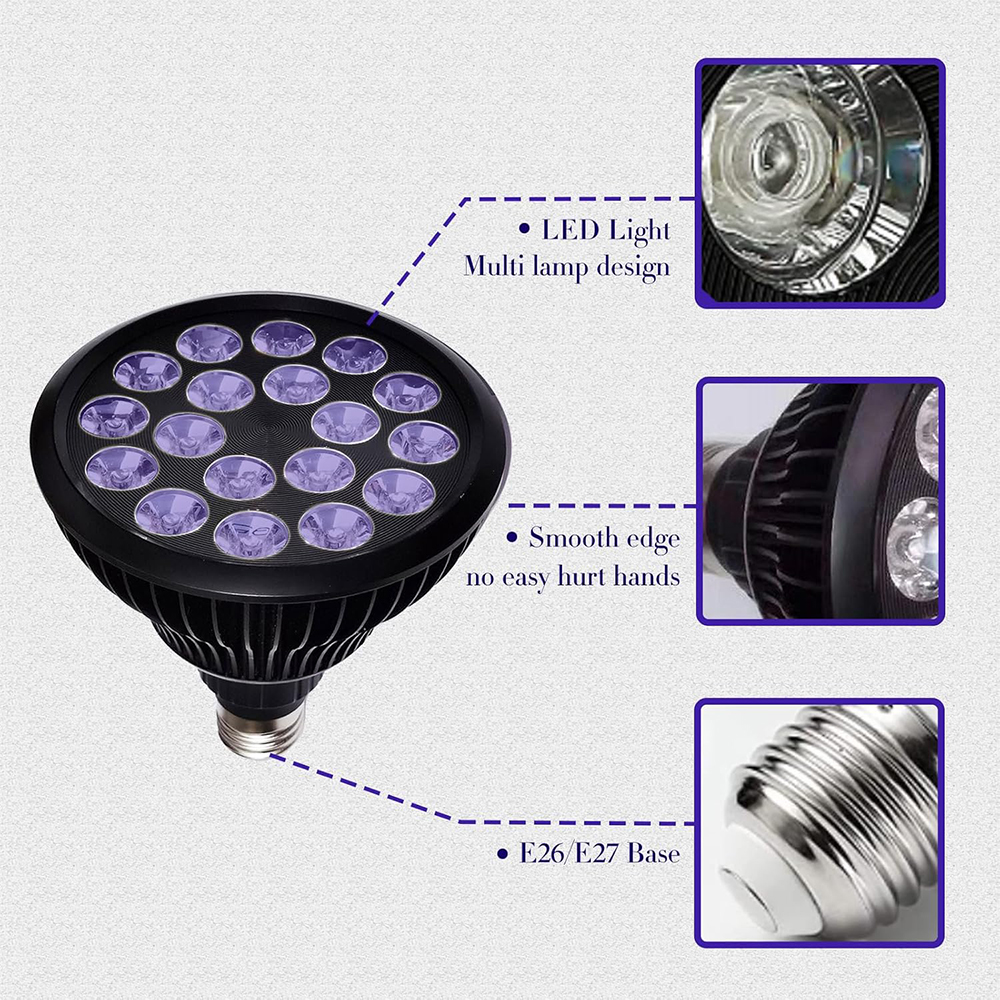 UV-Bräunungslampe, 54 W, Solariumlampe zum Bräunen, Körperpflege, 18 LEDs, Hautpflege für bronzierte Haut, Lichtlampe 460 nm und 480 nm