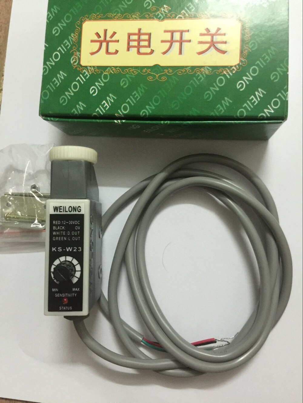 WEILONG Color Code Sensor KS-W23 (White Light Source) NPN Bag Making Machine Photoelectric Switch Sensor Replace KS-C2W