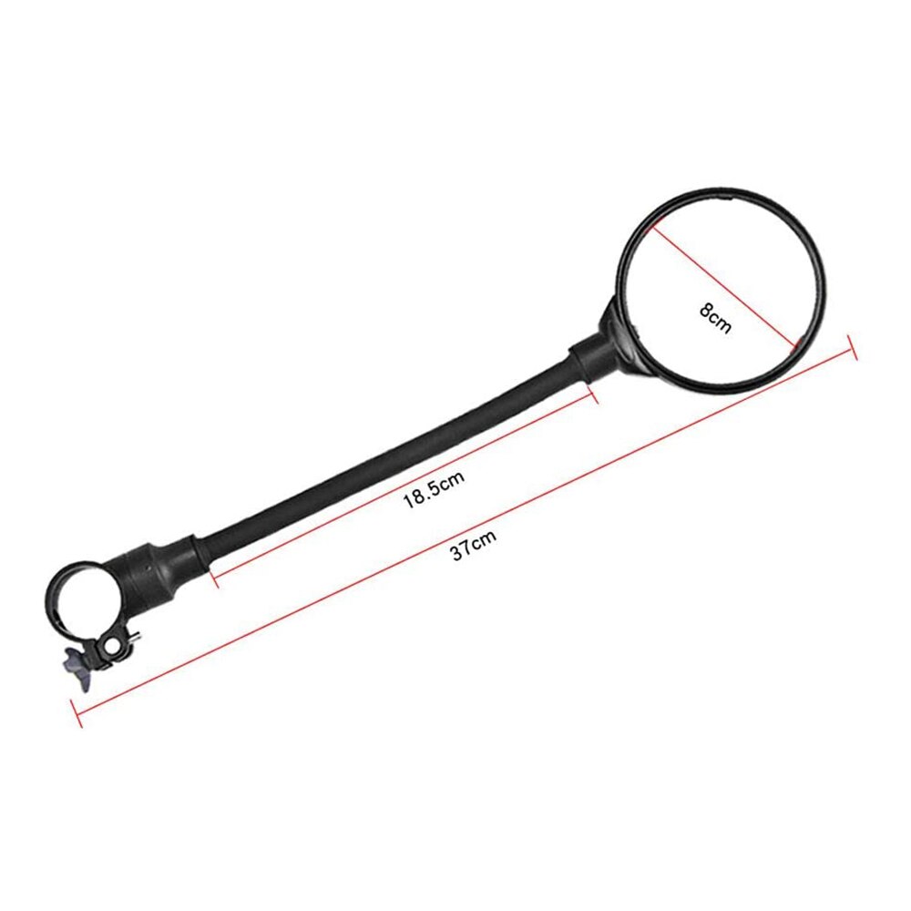 Aanbieding-Verstelbare Ronde Zijspiegel Professionele Veiligheid Fiets Links Rechts Slang Onderdelen Rear View Flexibele Vervanging, 1 Pcs