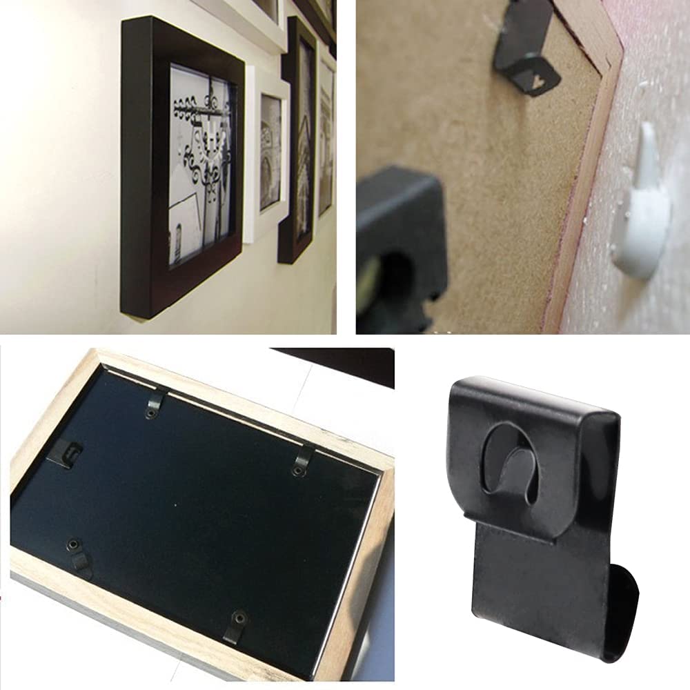 100Pcs 0.3Mm Dikke Fotolijst Opknoping Clips S Haken Back Board Fotowand Mount Album Kunstwerk Zaagtand Hanger voor 2-3Mm Board