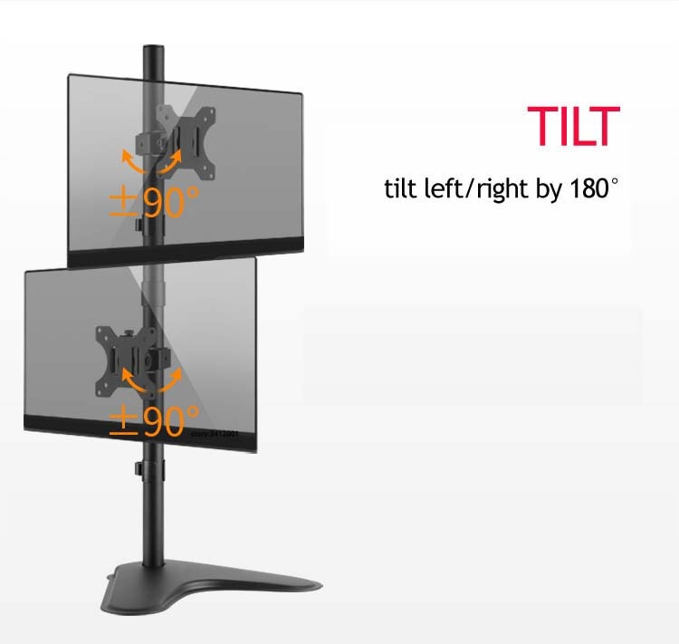 LCD-T900D 27"double LCD Monitor desktop Holder Arm Bracket 360 Degree Rotatable Computer table stand support bracket