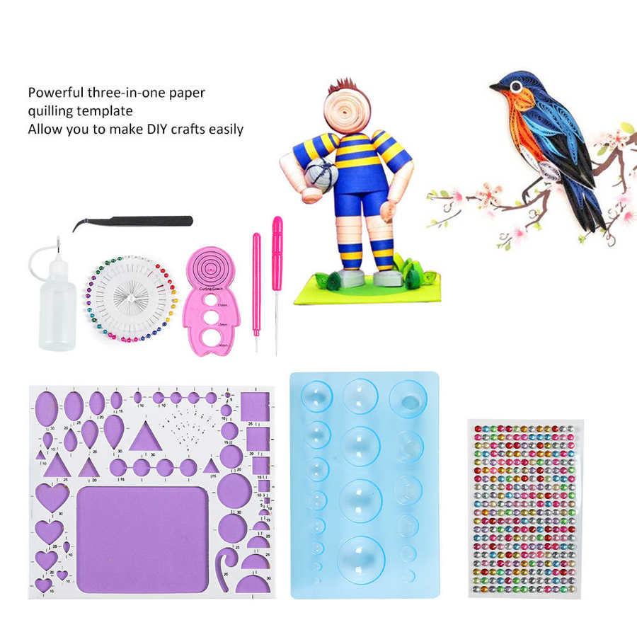 Paper Quilling Tool Set Starter DIY Hand-Made Art Craft 809 Tool Kit Base Material Package