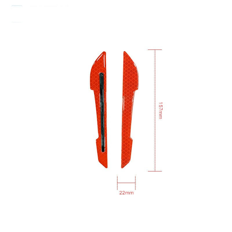 2 sztuk/zestaw samochodów odblaskowe naklejki ostrzegawcze Precut odblaskowa taśma znakująca lusterko wsteczne naklejki antykolizyjne