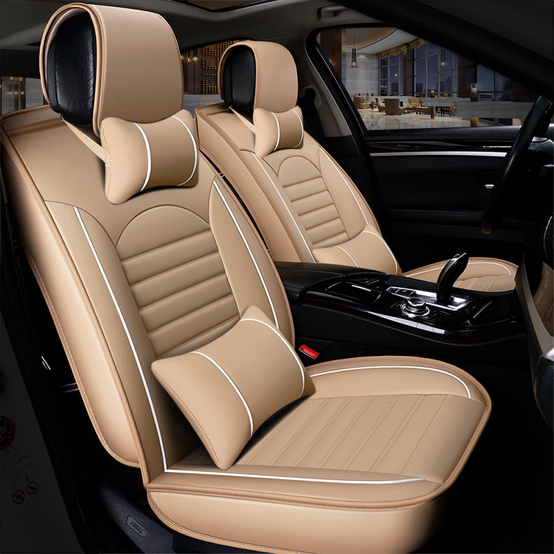 Fundas universales de cuero para asiento de coche, accesorios para Ssangyong korando kyron rexton actyon sport rodius actyon tivolan