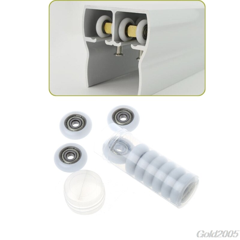 10 Pcs 5X23X7.3 Mm Nylon Plastic Carbon Stalen Lagers Katrol Wielen Ingebed Groef G08 Rental &