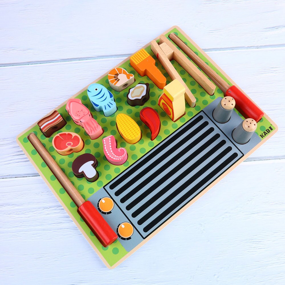 1 set houten kleurrijke imitatie-grappige grappige speeltjes voor meisjes en jongens