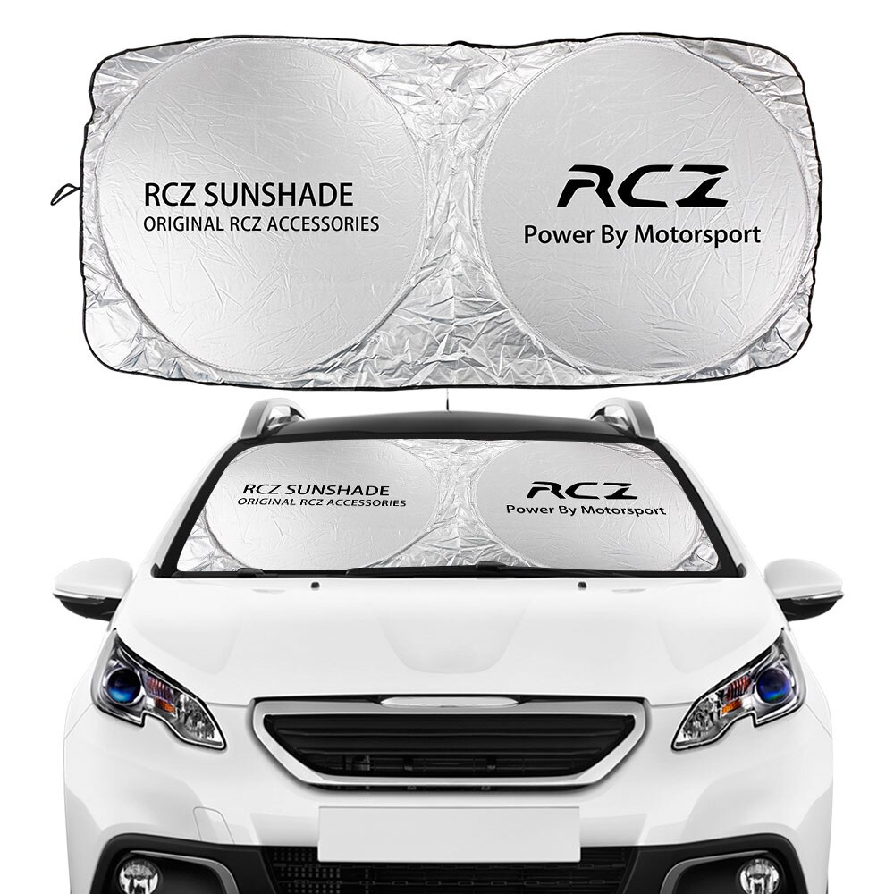 Para Peugeot 107, 108, 206, 207, 208, 306, 307, 308, 407, 408, 508, , 5008 RCZ 301 3008 Rifter parabrisas del coche cubierta para sombrillas Accesorios: For RCZ
