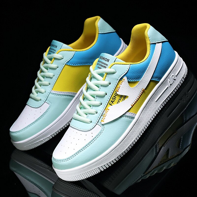 PARZIVAL Männer Schuhe Alle Saison Turnschuhe Männer Luft Kissen Sport Schuhe lässig Schuhe Männlichen Schuhe Sneaker vulkanisierte schuhe: Grün / 44