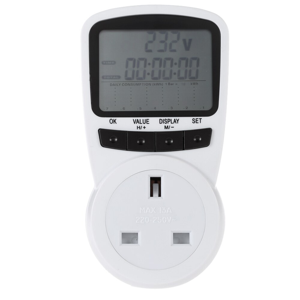 Digital LCD Electric Energy watt meter power meter analyzer Voltage Wattage Consumption Cost analyzer US UK EU AU Plug