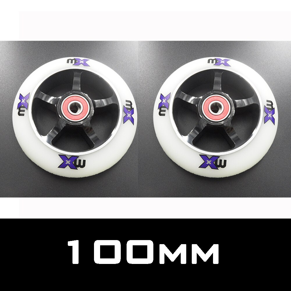 Brand Iron 110mm scooter wheels 88A hardness skating wheel 100mm 110mm Alloy scooter wheels Iron Aggressive tire ABEC-9 bearing: 100mm model8