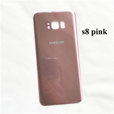 Samsung Galaxy S8 plus case Original 3D Glass Back Cover Battery Case Samsung S8 Housing Cover Replacement + Adhesive Sticker: s8 pink