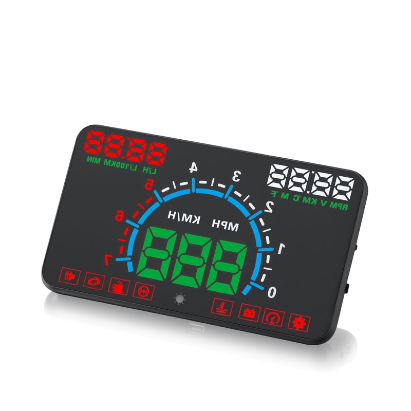 5.8 "Auto HUB OBD2 Head Up Display Auto Snelheid Projector Voertuig Voorruit Speedo Projetor Navigatie OBD Snelheidsmeter Hud E350