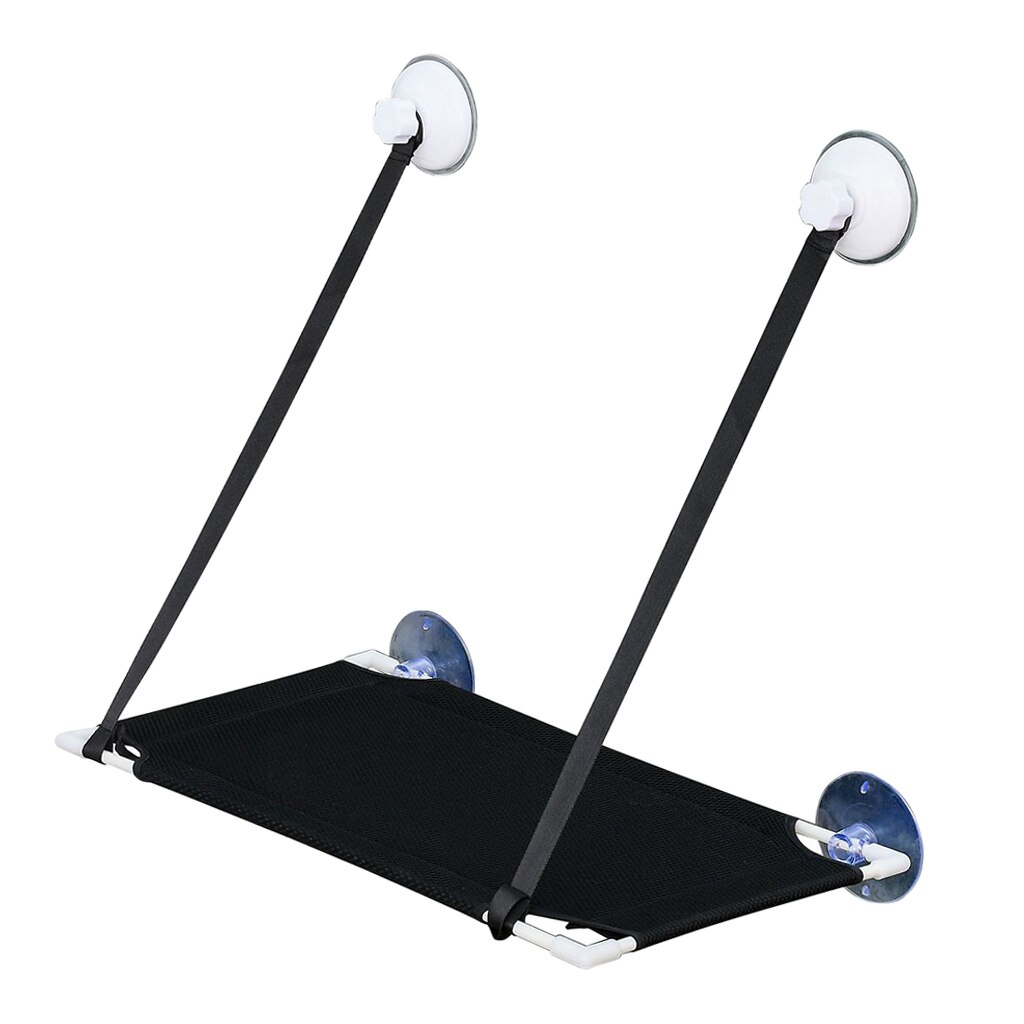 Perchoir de fenêtre pour chat, siège de fenêtre hamac pour chat, Durable, peu encombrant et sécurisé: Black Single Layer