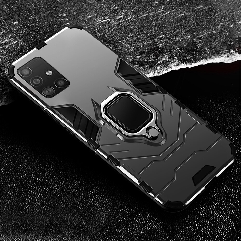 Samung A 52 5G Case Car Magnetic Holder Ring Phone Covers for Samsung Galaxy A52 5G SM-A526B/DS 6.5'' Case Shockproof Coque: M40S / black