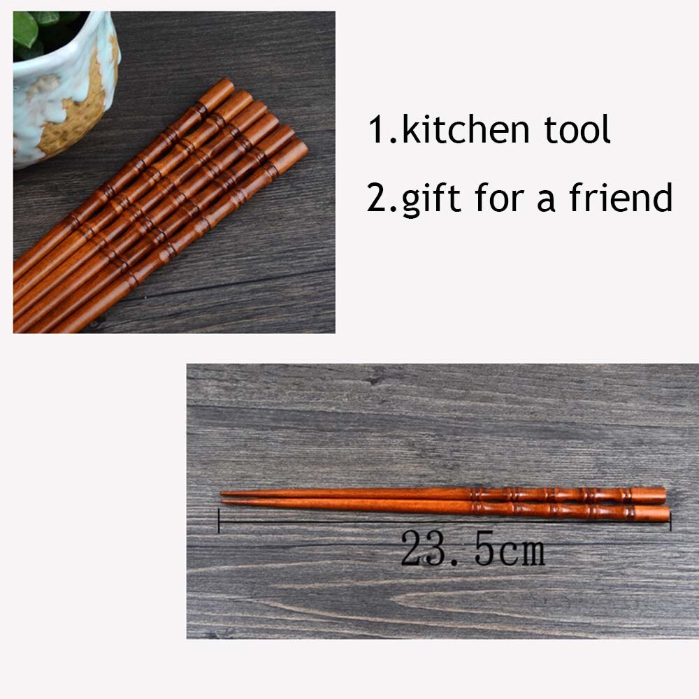 1/3/5 pairs Natural Bamboo Wooden Japanese Chopsticks sushi sticks Chinese Food Chopstick Set Dinnerware