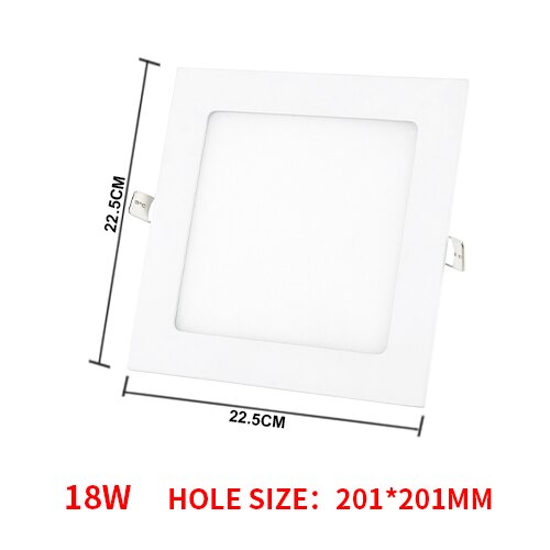 LED Light With App Control Ultra thin Downlight lamp 6W 12W 18W 24W led ceiling recessed grid downlight s: Square 18W