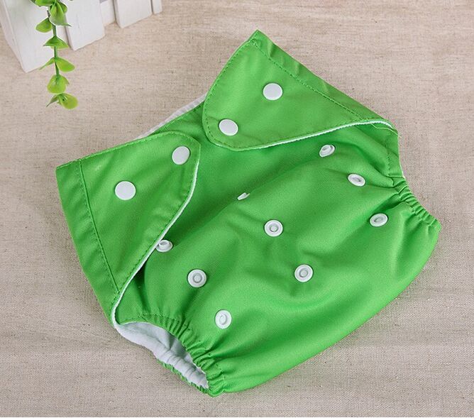 8pc/Lot Baby Adjustable Diapers/Children Cloth Diaper/Reusable Nappies/Training Pants/Washable/Free Sizebtrx0009: green