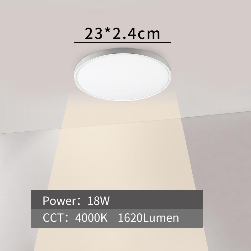 Moderne ledet taklampe 12w 18w 24w 32w 220v 5000k kjøkken soverom dårlig lamper ultratynn taklampe: 18w-4000k