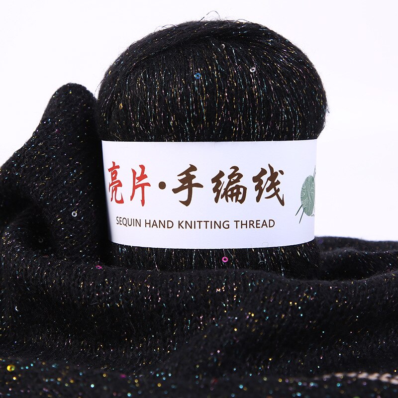 Paillettes de soie brillante 50g/boule, Angola, sentiments amoureux, fil de laine Mohair fin en peluche, laine Fine, crocheté à la main, matériaux de tricotage