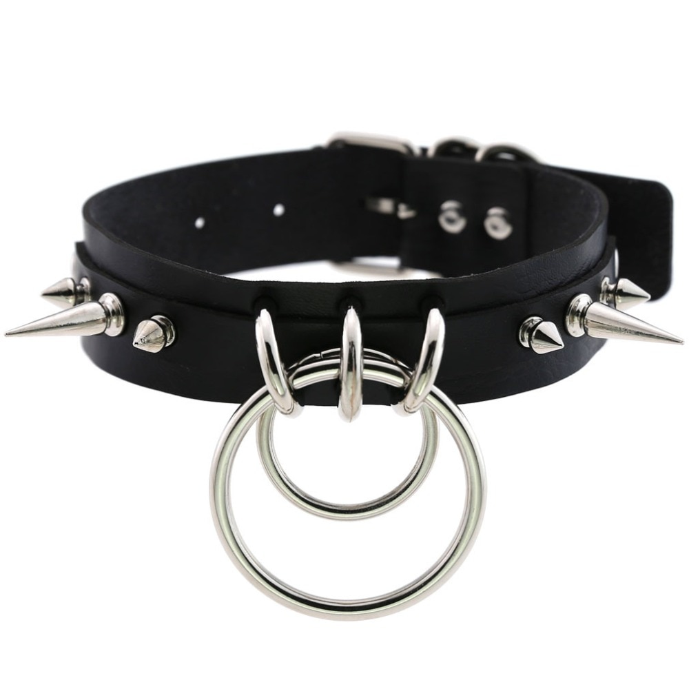 Spiked Choker For Women Men Punk Rock Collar Goth Necklaces Leather Studded Choker Girls Harajuku Gothic Jewelry