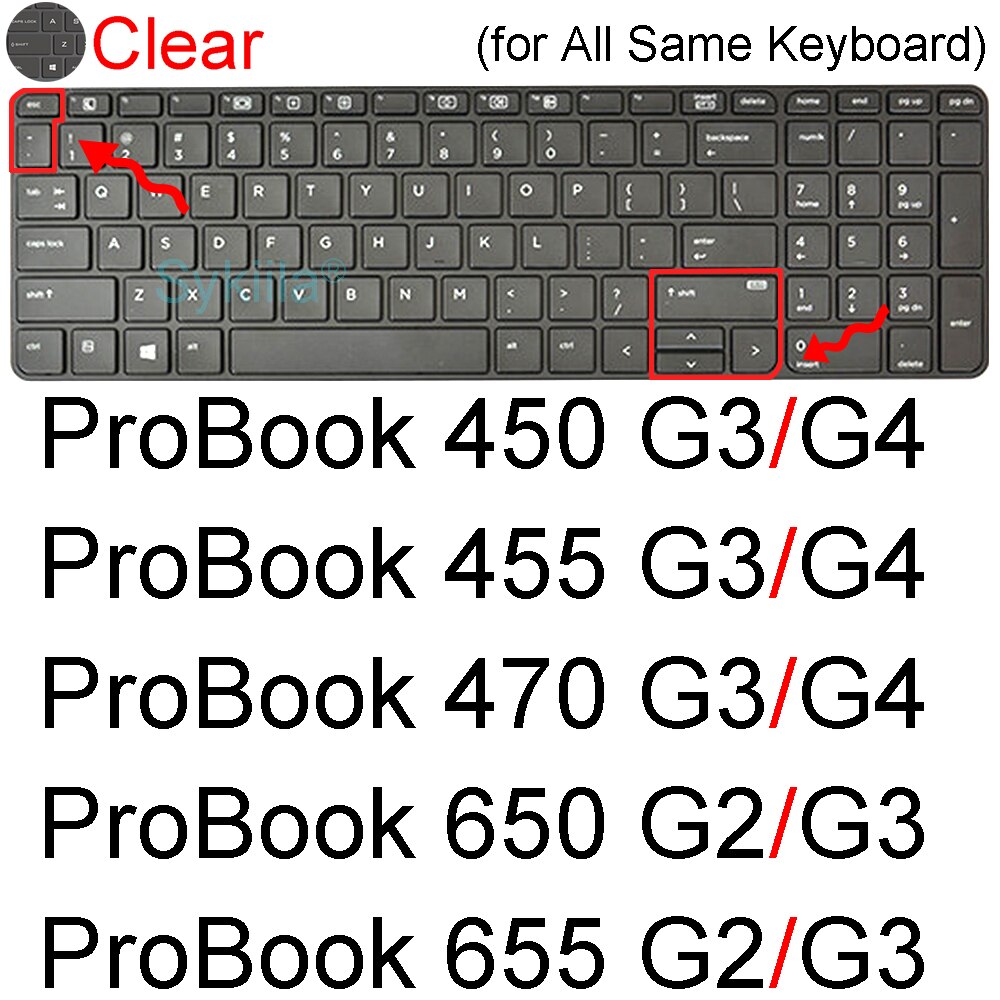 Tastatur Abdeckung für HP ProBook 470 G5 470 G4 470 G3 470 G2 470 G1 G8 G7 G6 15 15,6 Laptop Zubehör Schutz Haut fallen Silizium: klar 2014-2017