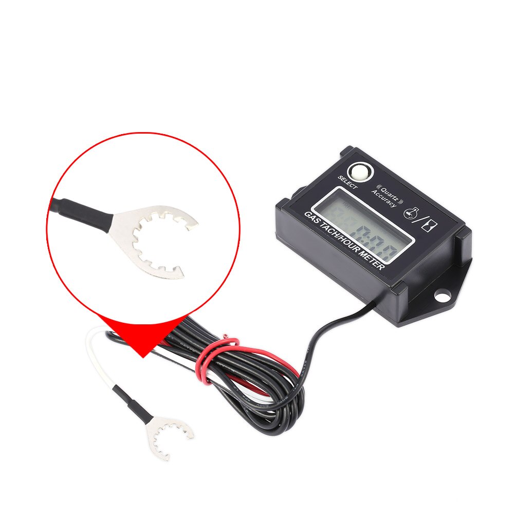 LCD Digital Display Tachometer Tach/Hour Meter RPM Tester for 2/4 Stroke Engine Motorcycles digital Tachometer timer