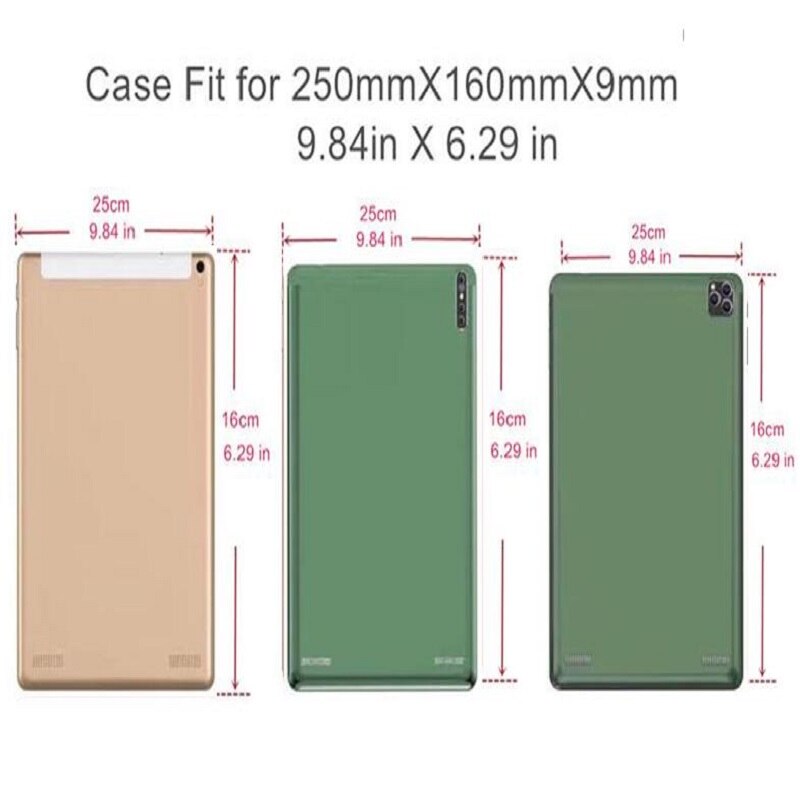 Funda de silicona blanda para tableta PC de 10,1 pulgadas, 25x16cm, 10,1 pulgadas, 3G/4G, Android, a prueba de golpes, bolígrafo y correa