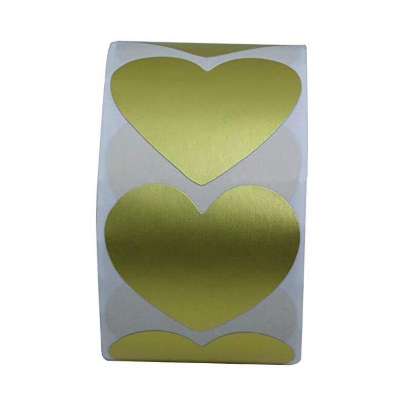 500pcs/roll Heart Shaped Love Stickers Seal Stickers Labels Scrapbook Packaging Birthday Party Supplies Stationery Decor