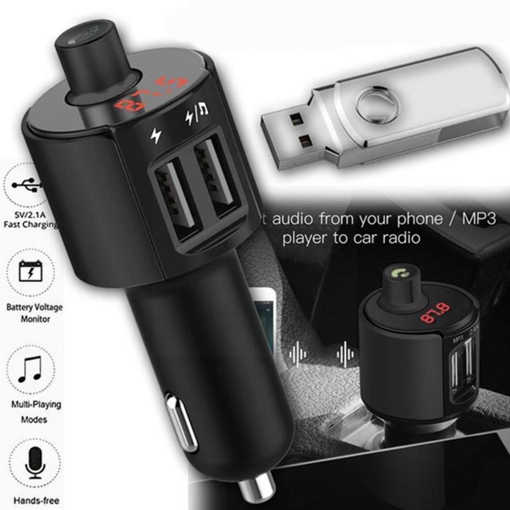 Usb Car Charger Adapter Auto Kit Handsfree Draadloze Accesory Auto Bluetooth Gratis Usb MP3 Speler Fm-zender Oplader Lcd Ha s1Y0