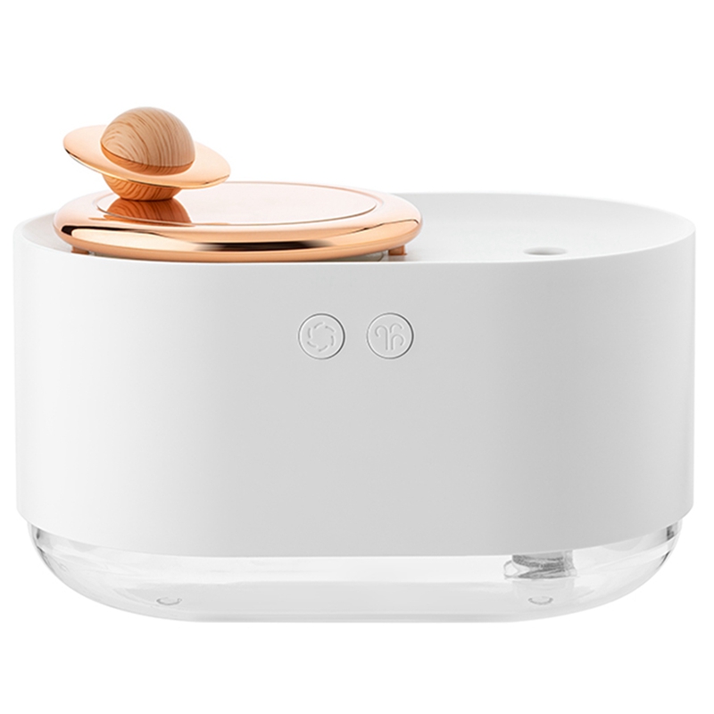 300Ml Rotating Planet Humidifier Car Mute Spray Humidification USB Charging Water Replenishment Cute Night Light: white