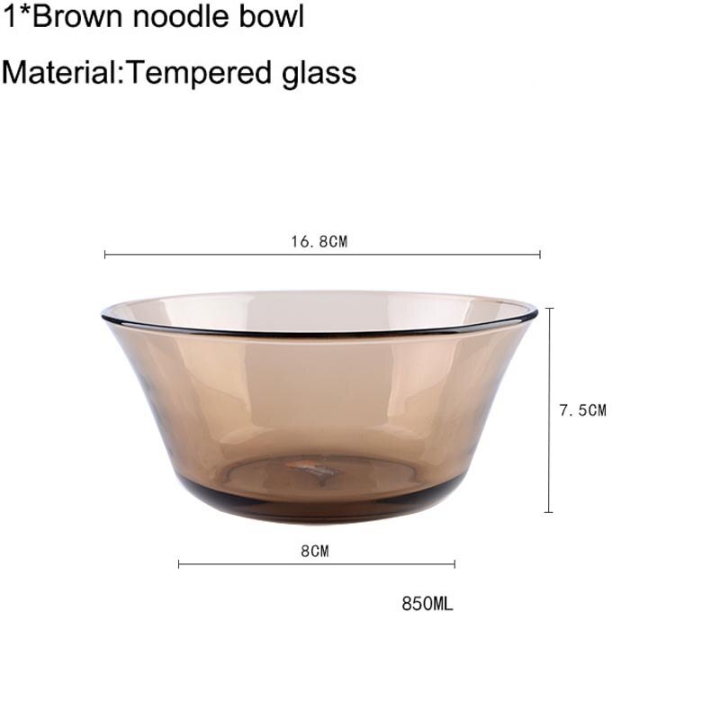 Nordic Glas Dessert Kom Groente Fruit Salade Mengen Kom Ramen Kom Eettafel Plaat Keukengerei Tool Thuis Servies: E